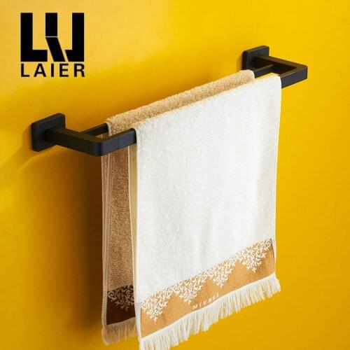 Vidric bathroom black rubber base paint Quartet double towel bar towel rack bathroom hardware accessories