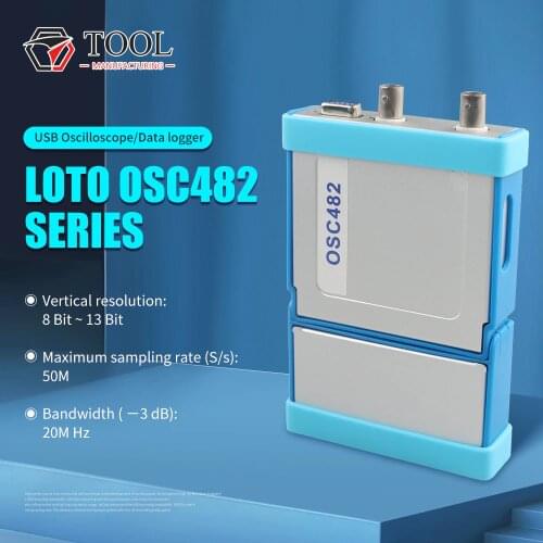 Loto OSC482 20M Virtual Oscilloscope USB Mobile Phone Digital Auto Repair Signal Ggenerator + Logic Analyzer