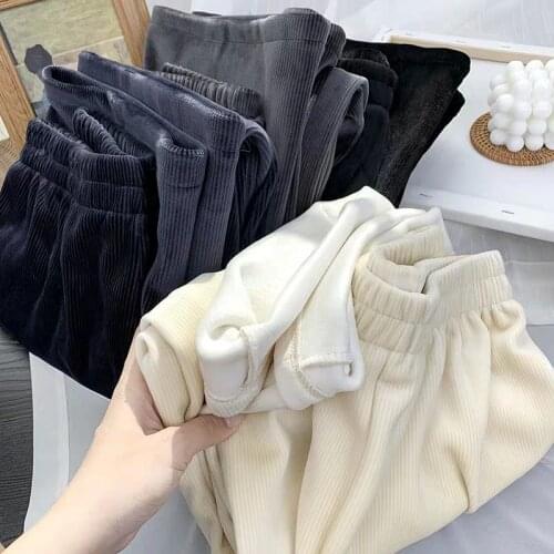 Women Pants High Waist Gold Silk Womens Autumn and Winter Loose Mopping Casual Trousers Pantalones De Mujer