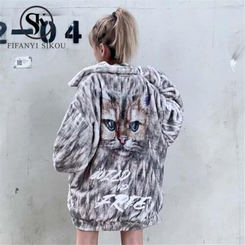 Winter Coat Women Faux Fur Jacket Fashion Hip hop Plush Coats Thick Warm Faux Fur Coat Female Loose Plus Size Overcoat