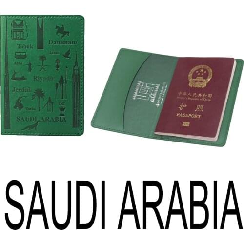 Zoukane Embossing Shate SAUDI ARABIA-Israeli Middle Eastern cities passport cover case Holder Travel Accessories Wallet ZSPC57