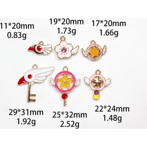 NEW 20pcs DIY Fashion Charms Gift Enamels Cartoon Anime Alloy Pendant Making Hair Bracelet Necklace Earrings Jewelry Accessories