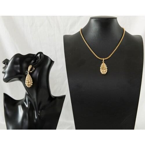 2021 Necklace And Earrings Set Large For Women Christmas Jewelry African Party Gift Elegent