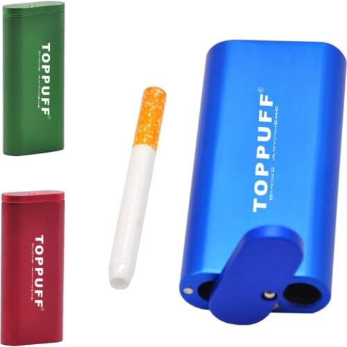 HONEYTOPPUFF Aluminum Alloy Tobacco Dugout Box Handmade Case Portable Metal Organizer Case High Quality Holder