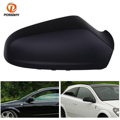 POSSBAY Car Left /Right Rearview Mirror Black Door Wing Mirror Cover Exterior Parts for Opel Astra H 2004 2005 2006 2007 2008