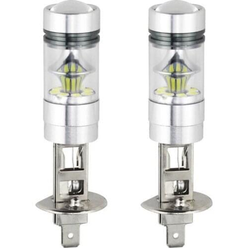 Car Fog Lamp H1 Car LED Fog Light Bulbs Headlight Conversion Kit Super Bright 6000K 100W White Car Lights Accessories