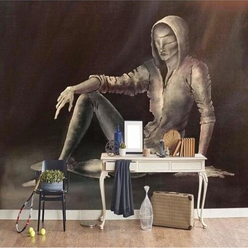 Milofi custom large 3d wallpaper mural abstract oil painting frameless funny actor background wall decoration painting