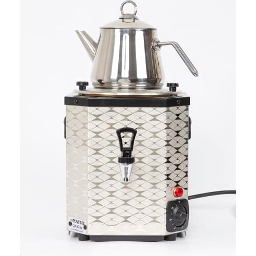 TeaBird Authentic Turkish Handmade Stainless Steel Silver Tea Boiler Hot Tea Maker Kettle Stovetop Teapot Tea Machine