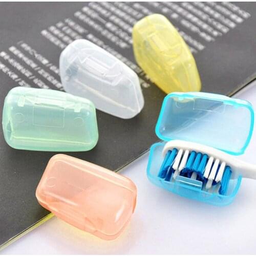 5pcs/bag Colorful Travel Toothbrush Head Cover Case Cap Hike Camping Brush Cleaner Protector to Storage Toothbrush Head