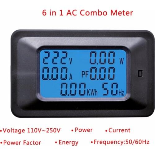 20A/100A AC LCD Digital Panel Power Watt Meter Monitor Voltage KWh Voltmeter Ammeter Tester Tools