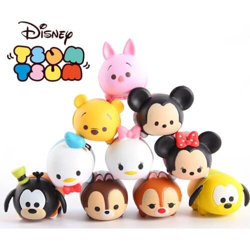 Disney Tsum Tsum 10pcs/Lot 3.8cm Donald Mickey Winnie Duck Toys Cute Elf Doll Bathing Toy Juguetes For Chirldren Gift