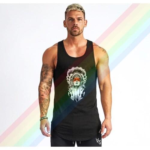 Indiana Headdress Noble Woman Comfortable Bodybuilding Tank Tops For Men Summer Gym Clothing Customized Vest Shirts
