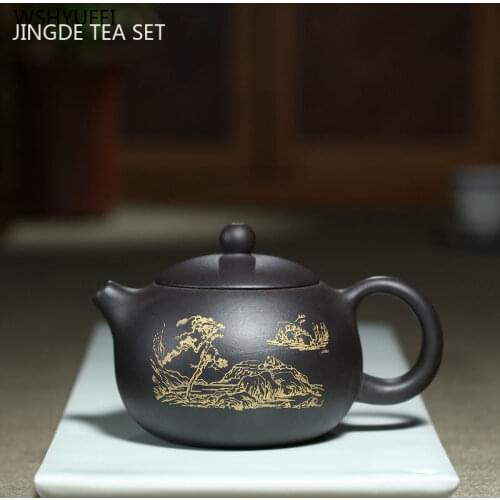 Yixing Classic tea pot Purple Clay Xishi filter Teapot beauty kettle Chinese Raw ore Handmade Tea set Authentic Customized 270ml