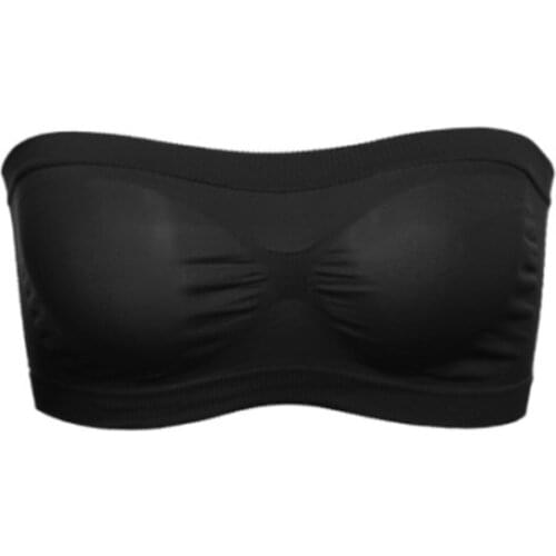 2020 new hot New Womens Tube Top Strapless Bandeau Bra Underwear Women Bralette Seamless Strapless Tops
