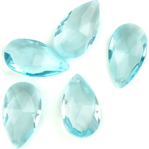 Lt.aquamarine 38mm/50mm/63mm/76mm Crystal Chandelier Parts Almond Crystal Chandelier Beads Lighting Prism Pendant Hanging Parts