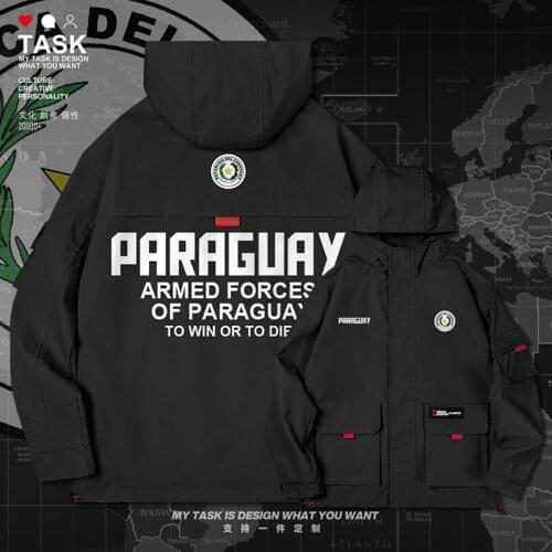 Paraguay PRY men jacket hooded Land Force logo army fan printed nation mens for men top coat new mens casual clothes autumn