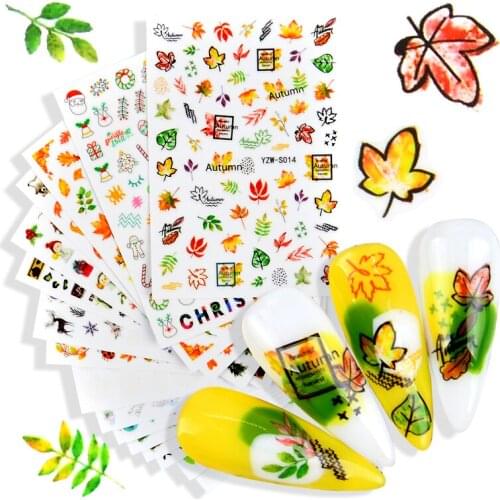 3D Adhesive Stickers Decoration for Nails 3D Snowflake Slider Decal Christmas New Year Gift Nail Foil Wraps Manicure Tips