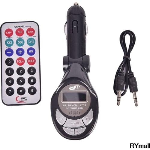 New hot 1pc Wireless FM Transmitter Modulator Car MP3 Music Player Latest styles USB SD CD MMC Remote XRC Car Styling MP3 Player