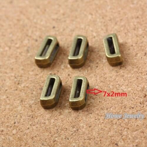 Wholesale 150 pcs Vintage Charms Letter D Antique bronze Fit Leather leather slide rope bracelet jewelry production 10066