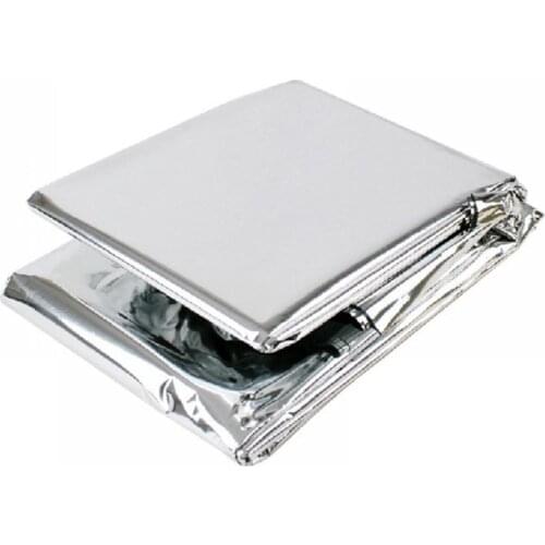 210cm*130cm Silver Outdoor Hiking Climbing Emergency Rescue Survival Blanket Reflective Blanket Waterproof First Aid Blanket