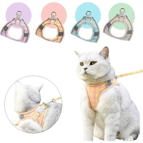 Cat Dog Harness Fashion Cute Collar For Cats Necklace Small Dog Puppy Kitten Walking Harness Vest Chihuahua Leash For Cats