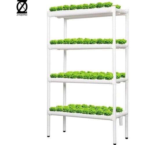 LED Grow Light Indoor Plant Hydroponic 4-layer Bracket 108-216 Plant Hole With DC 12 water pump Plant Grow kit Fow Grow tent