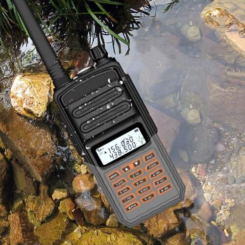 IP65 Waterproof Walkie Talkie 10W 15KM Long Range Powerful CB Radio VHF/UHF Portable US/EU/AU/UK Plug Hunting Ham Radio