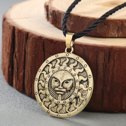 WANGAIYAO new complex mens Slavic pendant necklace fashion personality sun pendant male trend commemoration day birthday gift f