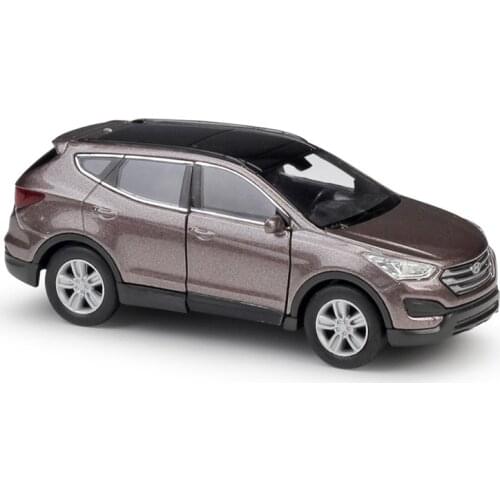 Welly 1/36 Scale Hyundai Santafe SUV Car Vehicles Metal Diecast Pull Back For Kids Toys Boys Free Shipping