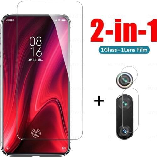 2-in-1 Cover Tempered Glass For Xiaomi Redmi K20 K20 Pro Screen Protector For Xiaomi Redmi Note 4 5 Go Note 9T 5G S2 Camera Lens