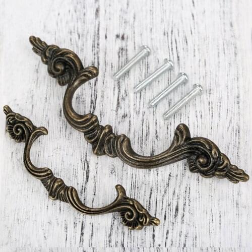 1pc Antique bronze Vintage Pull Haldle 64mm/97mm Drawer Kitchen Door Pull Cupboard Handle Furniture Fittings