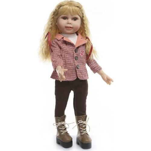 18 Inch American princess doll 45cm bebes reborn menina boneca full vinyl silicone baby doll toys gift for child