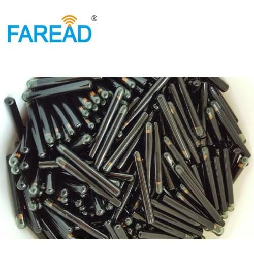 X40pcs 125KHz chip RFID bioglass microchip transponder 4*22mm/3.85*22.5mm TI HDX for identification