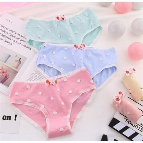6 Fashion Cotton panties womens Childrens Girls Underwear Kids shorts priefs Comfort Multi-color sq-689-6P