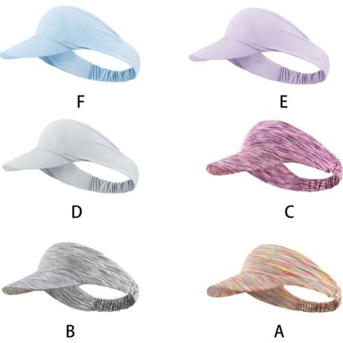 Running Sports Sun Visor Headband Striped UV Protection Empty Top Baseball Hat