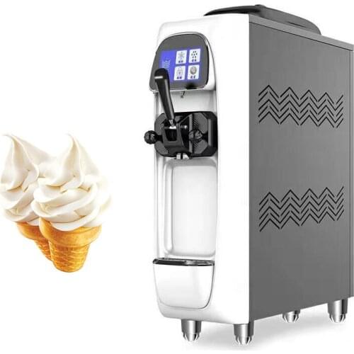 White commercial automatic soft ice cream machine rolling machine with storage function