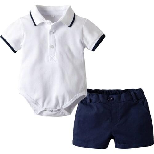 White Simple Baby Suit Boy Clothes Creative Modern Design Combo Baby Suit Neonata Abbigliamento Clothes Baby Set BD50YE