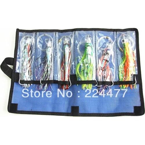 Free Shipping-8.5 inch Octopus Lure Double Octopus Skirt Resin Head With Hook Line Fishing Tackle Suit Cheap Fishing Package