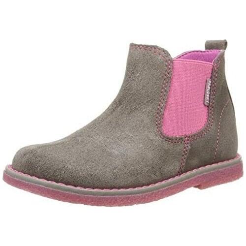 Ankle boots suede split in gray and fuchsia with elastic, Pablosky