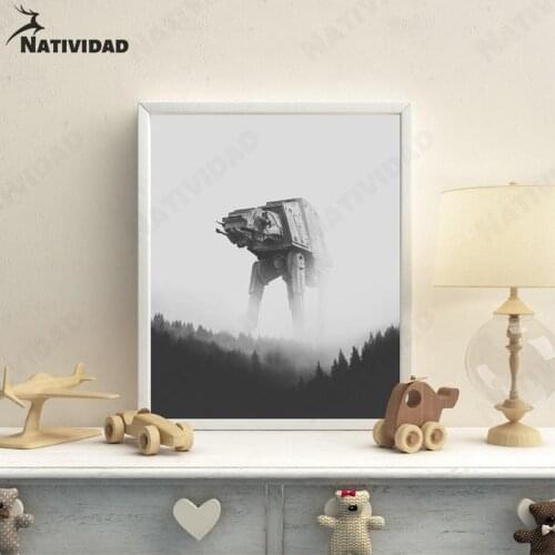 Black and White Canvas Painting Home Decoration Airplane Poster Personality Living Room Bedroom Large Wall Sticker Decoration
