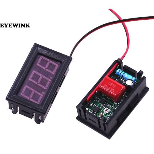 Digital Voltmeter AC 70V to 500V 0.56 inch LED Digital Panel 2 Wire Volt Meter Voltage tester Red/Green/Blue Monitor