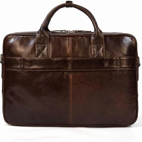 Male Business Laptop Bag 14 15.6 Inch Pc Computer Bag for Men Male Soft Genuine Leather Briefcase Bag Mens