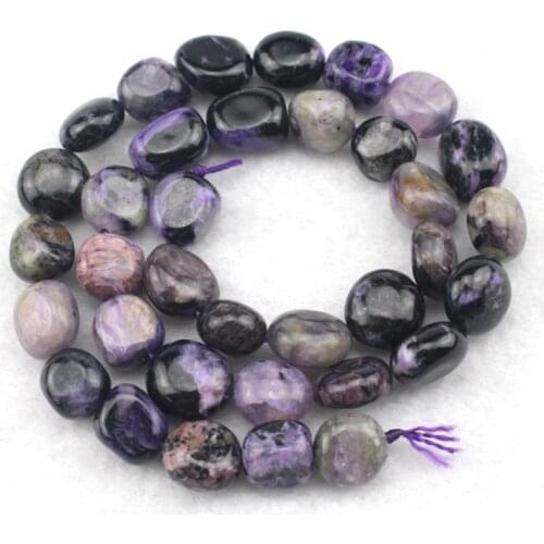 Freeform Charoite stone beads natural stone beads DIY loose beads for jewelry making strand 15 inches wholesale