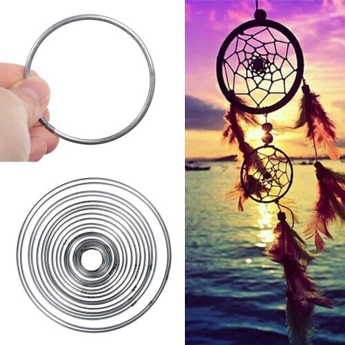 1PC Multi-size Dreamcatcher Ring Craft DIY Accessories Hoop Metallic Round Good Welded Dream Catcher Home Hanging Decor