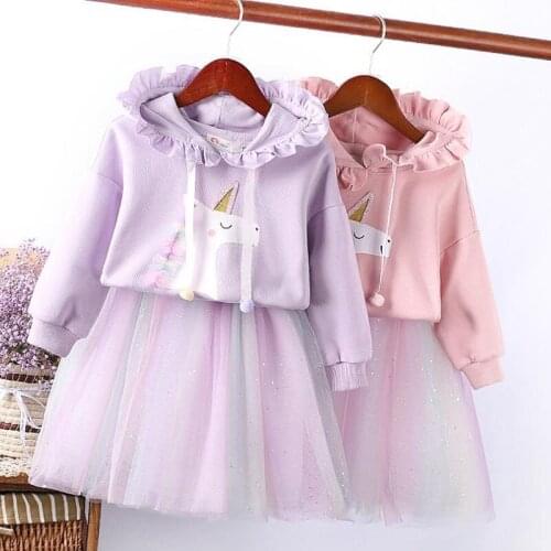 Toddler Girl Clothes Sets 2021 Autumn Childrens Clothing Baby Girls Clothes Hoodie+Skirt Outfit Kids Clothes Set For Sport Suit