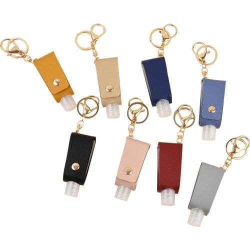 Hot New Hand Sanitizer Key Chain Holder Refillable Travel Flip Cap Bottle Reusable Containers Accessories with Keychain Carrier
