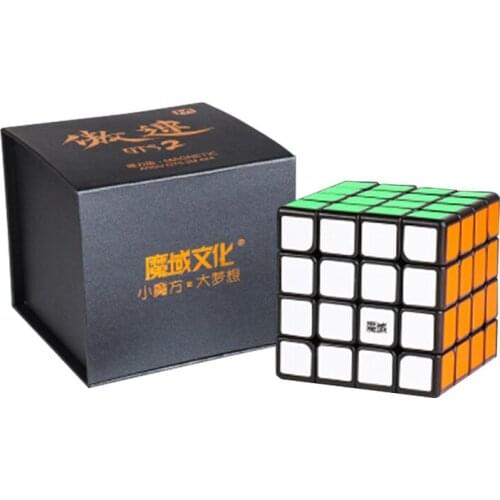 MOYU AOSU GTS 2M 4x4x4 Magnetic Magic Cube GTS 2M Speed Cube GTS 2M Magnets 4x4 Balck Cubo Magico Profissional Kid Puzzle toy