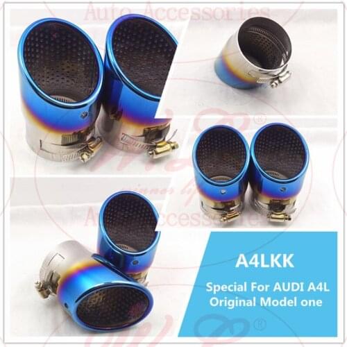 4 Colors Car Exhaust Tip/Muffler Universal Modified ending tube Tail Pipe For audi A1 A3 A4 A5 CC Inlet 76mm Customized Logo