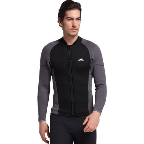 2017 New Sun-protection Long Sleeve Swimwear Rashguard Man Winter Warm 3MM Neoprene Wetsuit Man Surfing Diving Tops