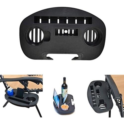 Portable Folding Camping Picnic Outdoor Beach Garden Chair Side Tray For Drink